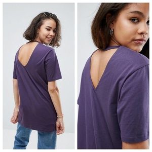 ASOS Purple Cutout Back T-Shirt